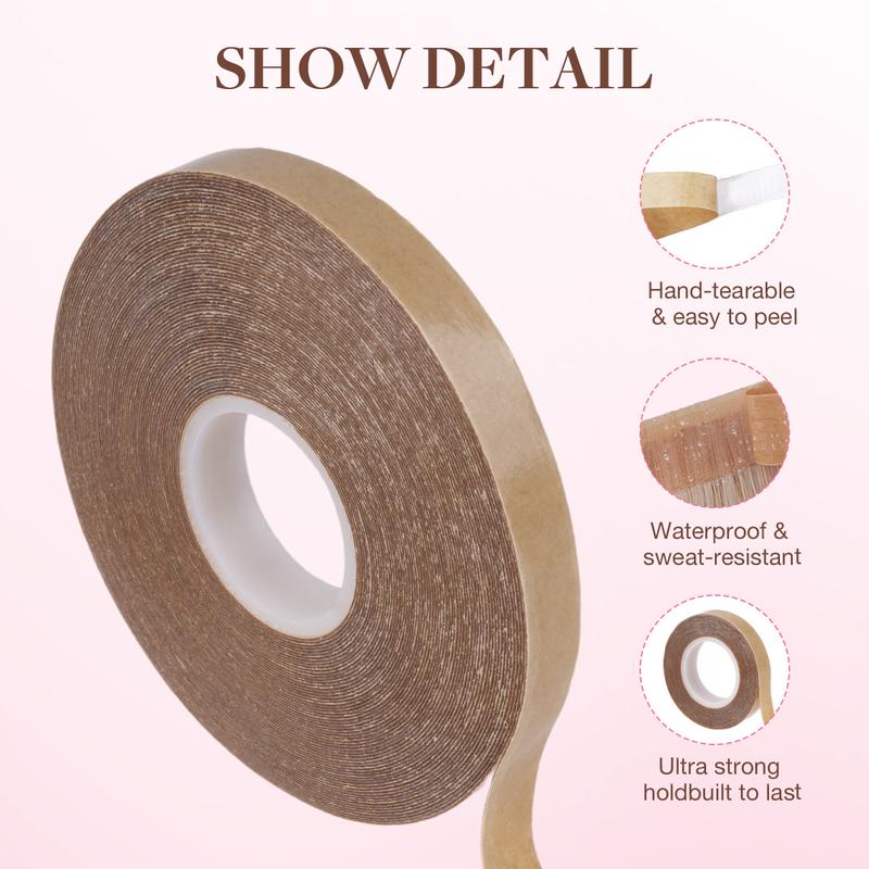 GOOGOO Hair Extension Tape Replacement for Tape in Hair Extensions Double-Sided Strong Hold Traceless Tape Roll, Reusable & Remountable