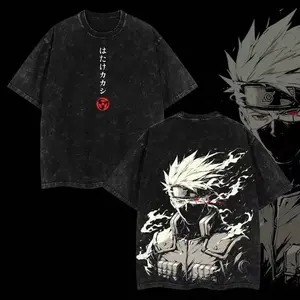 Kakashi Vintage  T-Shirt 2025 – Retro Washed Anime Tee, Heavyweight Cotton Streetwear Top for Naruto Fans & Manga Lovers