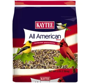 Kaytee All American Wild Bird Food Seed Blend for Cardinals, Blue Jays, Finches & Other Outdoor Wild Birds, 5 Pounds