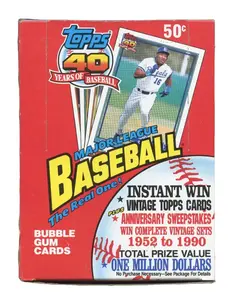 1991 Topps Baseball Unopened Wax Box