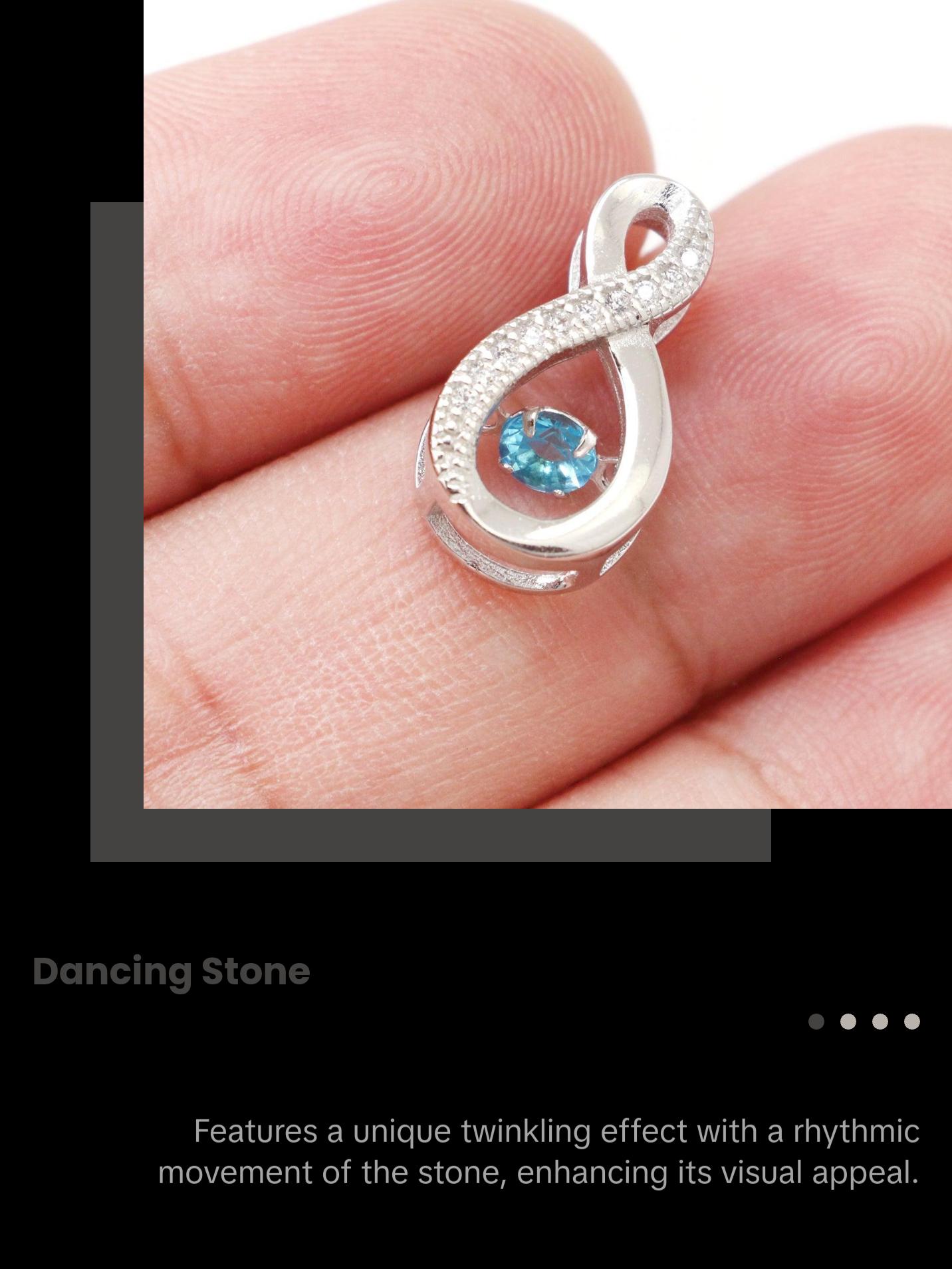 Blue Cubic Zirconia Sterling Silver Necklace Blue Cubic Zirconia Sterling Silver Necklace
