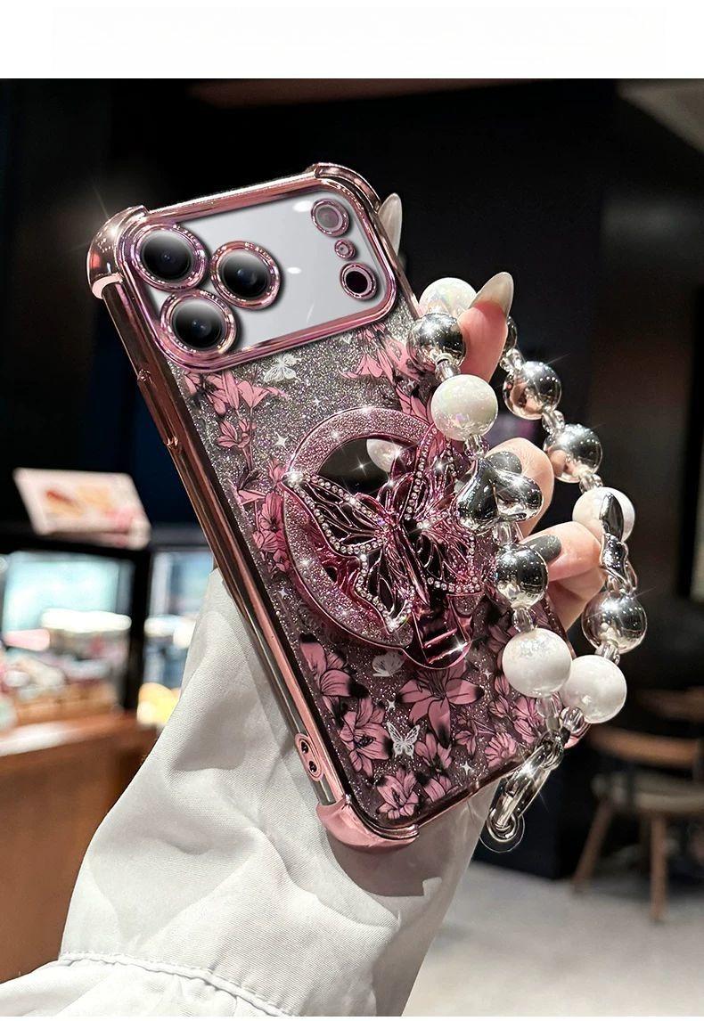 Suitable for Apple 17 Pro Max Phone Case iPhone 16 High-end Protective Cover 15 Plus Flower