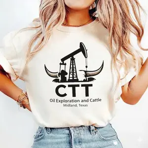 CTT Oil Exploration & Cattle West Texas Design Shirt | Oilfield Ranch Graphic | Landman Tee