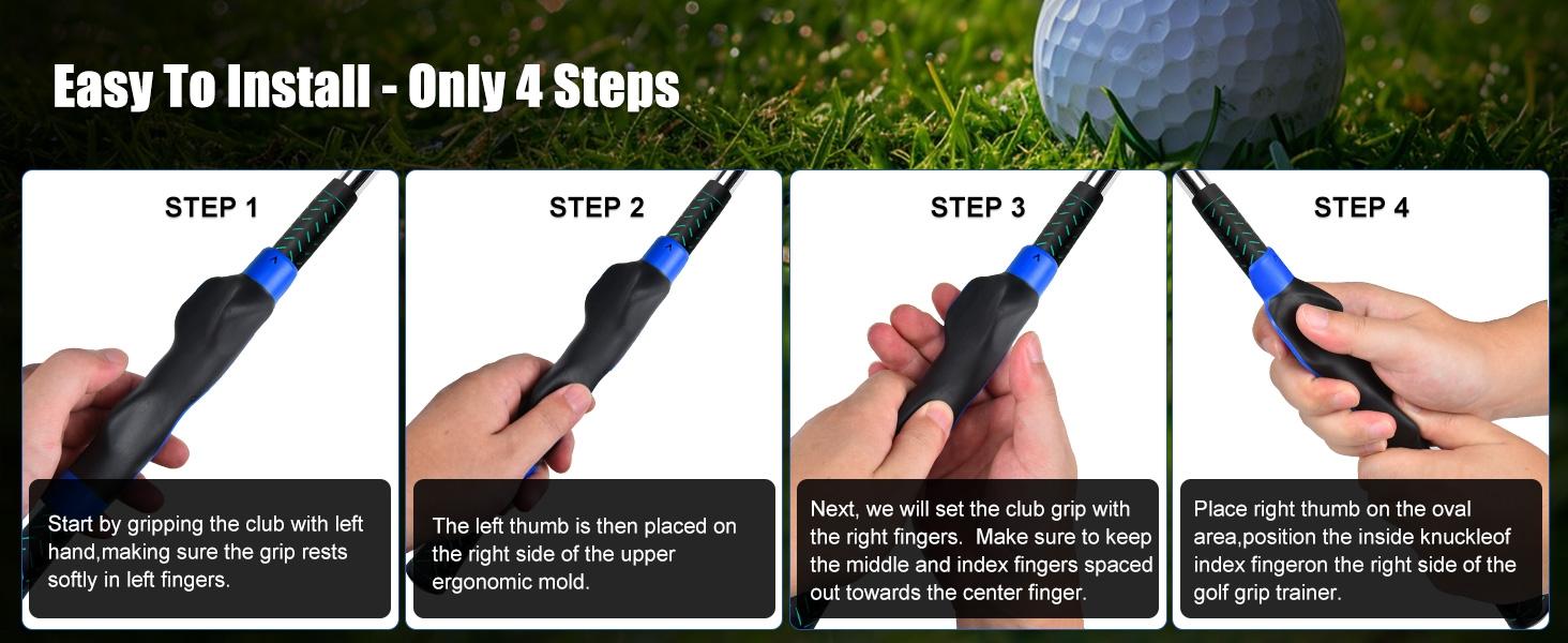 TYGLOBAL Golf Grip Trainer – Golf Swing Training Aid to Fix Hand Position & Grip Posture, Practice Tool for Beginners, Men & Women, Golf Accessories & Gifts for Swing Improvement