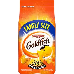 Goldfish Crackers, Flavor Blasted Xtra Cheddar Crackers, Family Size, 10 Oz Bag Goldfish Crackers, Flavor Blasted Xtra Cheddar Crackers, Family Size, 10 Oz Bag