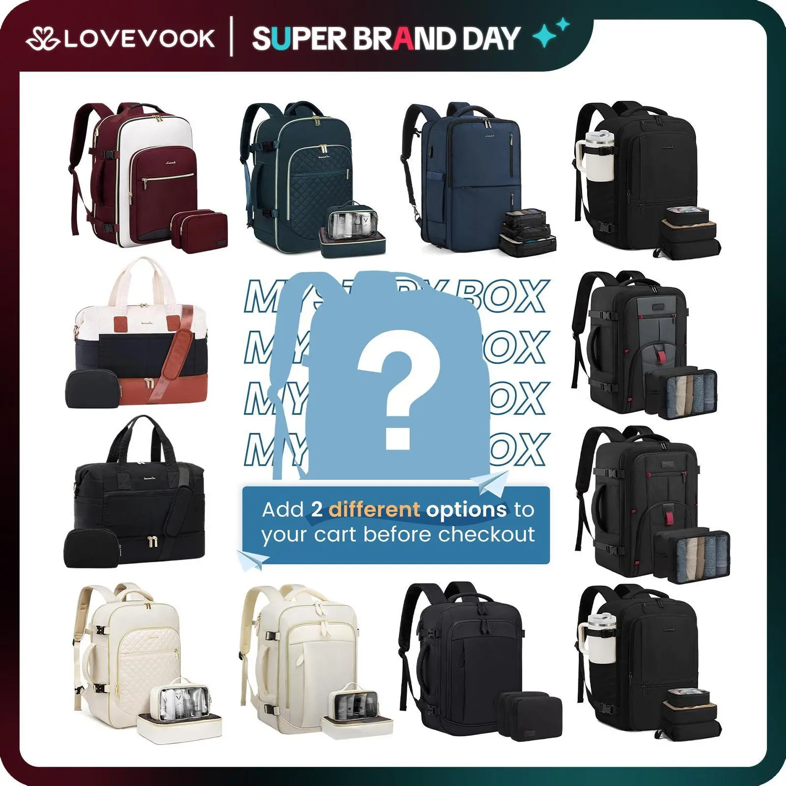 【BUY 2 SAVE 1】LOVEVOOK Buy 2 Pay 1 Price Travel Backpack Versatile and Durable Combines Style and Function, Travel Essentials,TikTokShopBackToSchool