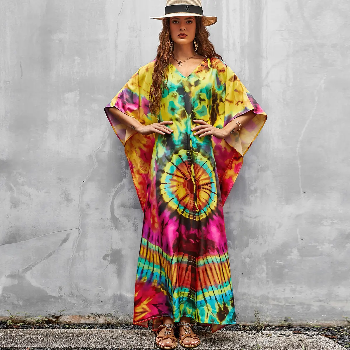 Tie Dye Sunburst Print