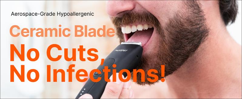 Manspot Premium Electric Body Hair Trimmer for Men - Waterproof Wet & Dry Groomer, Rechargeable Cordless Clippers for Chest Back Arms - Gym Ready Travel Friendly Green Trimmer with Comfort Design-dealsforyoudays