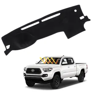 Canvcle Toyota Tacoma Dashboard Mat 2016-2023 Custom Fit Polyester Anti-Glare UV Protection Non-Slip Truck Accessories Enhance Interior