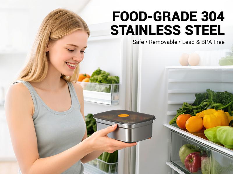 OGERY Self-Heating Electric Lunch Box, 100W Faster Heated Cordless Lunch Box for Adults with Automatic Heating, 40 fl oz 304 Stainless Steel Food Warmer with Timer for Hot Meals Anywhere