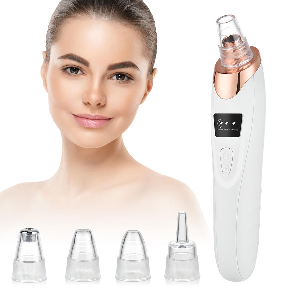 2026 Newest Blackhead Remover Pore Vacuum USB Rechargeable Blackhead Extractor with 4 Replacement Tips for Effective Skin Care Heat Compression Leg Massager skincare gadgets