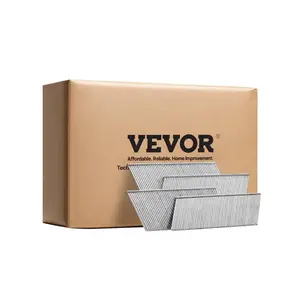 VEVOR 16 Gauge Finish Nails, 20-Degree Angled Finishing Nails, 2000-Count (2-1/2 in, 2 in, 1-1/2 in, 1-1/4 in, 500 Per Size) Finishing Nail, Galvanized Brad Nail, for 16GA 20° Angled Finish Nailers