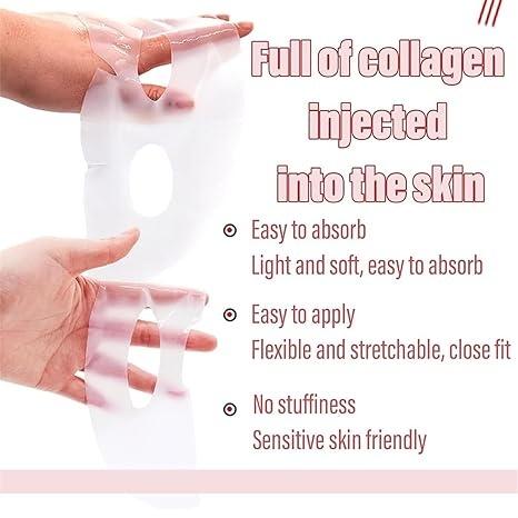 Quasi Collagen Glow Up Mask 2.0, Quasi Bio Collagen Face Mask, Firm Skin Deep Hydrating Masks for Wrinkle Reduction and Pore Minimization - Glow like Glass Skin (2 Box (8 Pcs))