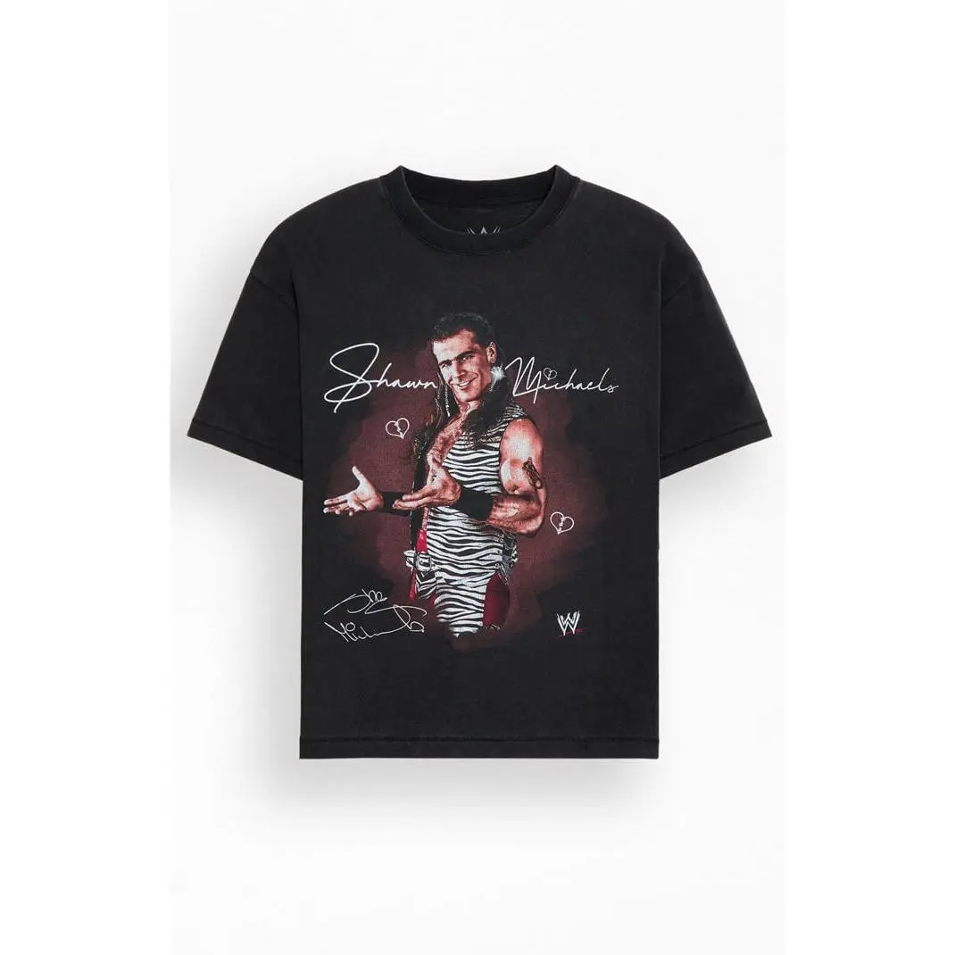 PacSun Men's WWE Shawn Michaels Hearts T-Shirt - Multicolor