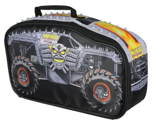 Monster Jam Max-D Truck Shaped Insulated Big Large Work Lunch Box Bag 14"