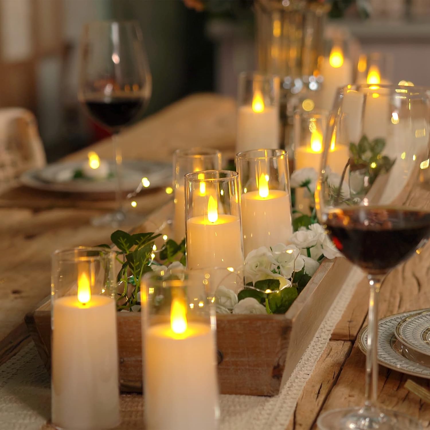 【Set of 9】Pure White Acrylic Flameless LED Candles, Battery Operated With Remote Control and Timer, Electric Fake Candles for Wedding, Home Decor, D2.2 xH 5" 6" 7" 【Set of 9】Pure White Acrylic Flameless LED Candles, Battery Operated With Remote Control and Timer, Electric Fake Candles for Wedding, Home Decor, D2.2 xH 5" 6" 7"