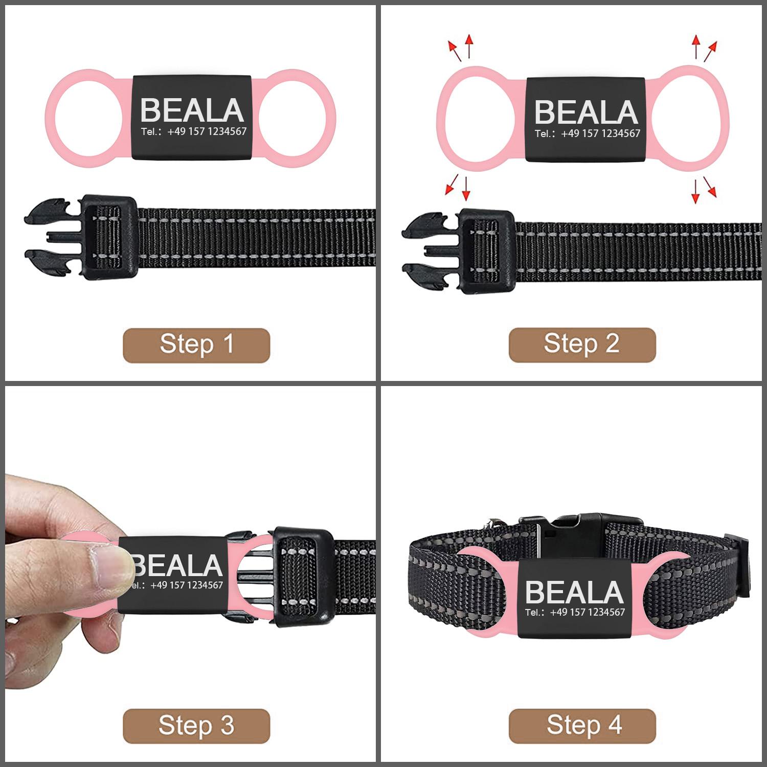 LIVEKEY Personalized Bone-Shaped Two-Paw Single-Sided Dog Tags Engraved Dog Name Tags Cat ID Tags Customizable with Pet Name and Contact Information Leash Harness LIVEKEY Personalized Bone-Shaped Two-Paw Single-Sided Dog Tags Engraved Dog Name Tags Cat ID Tags Customizable with Pet Name and Contact Information Leash Harness