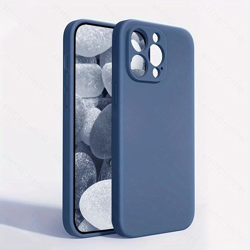 for iPhone17 16 15 14 13 12 11 Pro Max 14 15 16Plus 13 Series Shockproof Straight Edge Solid Color Simple TPU Protection Soft Shell