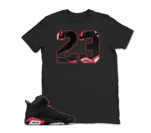 6 Reverse Infrared Shirt, 6 Reverse Infrared Graphic T-Shirt, Number 23 Tee Match Sneaker, Go-To Outfit, No Thinking Needed, Full Color Selection, Pick Your Favorite