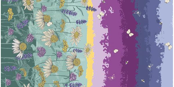 Bee Haven Fabric Collection - Cabbage Butterfly Medium Gold