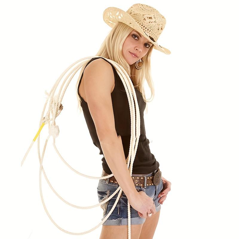 Raffia straw hat for women, large head circumference, summer vacation style, openwork design, denim-style sun hat, also suitable for men.