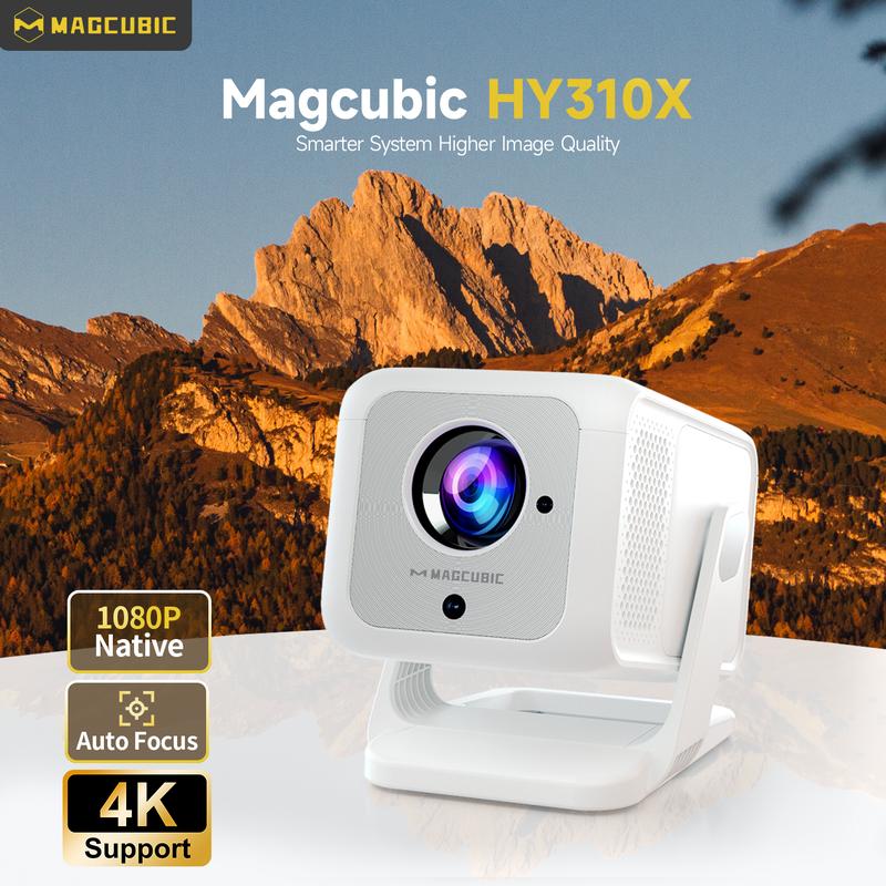 420ANSI HY310X Projector Auto Focus & Keystone With 4K Videosource Supported Full HD 1080P Android 11 Built-in 5W Speaker BT5.2 for Outdoor Theater Stand Mini Portable Projector