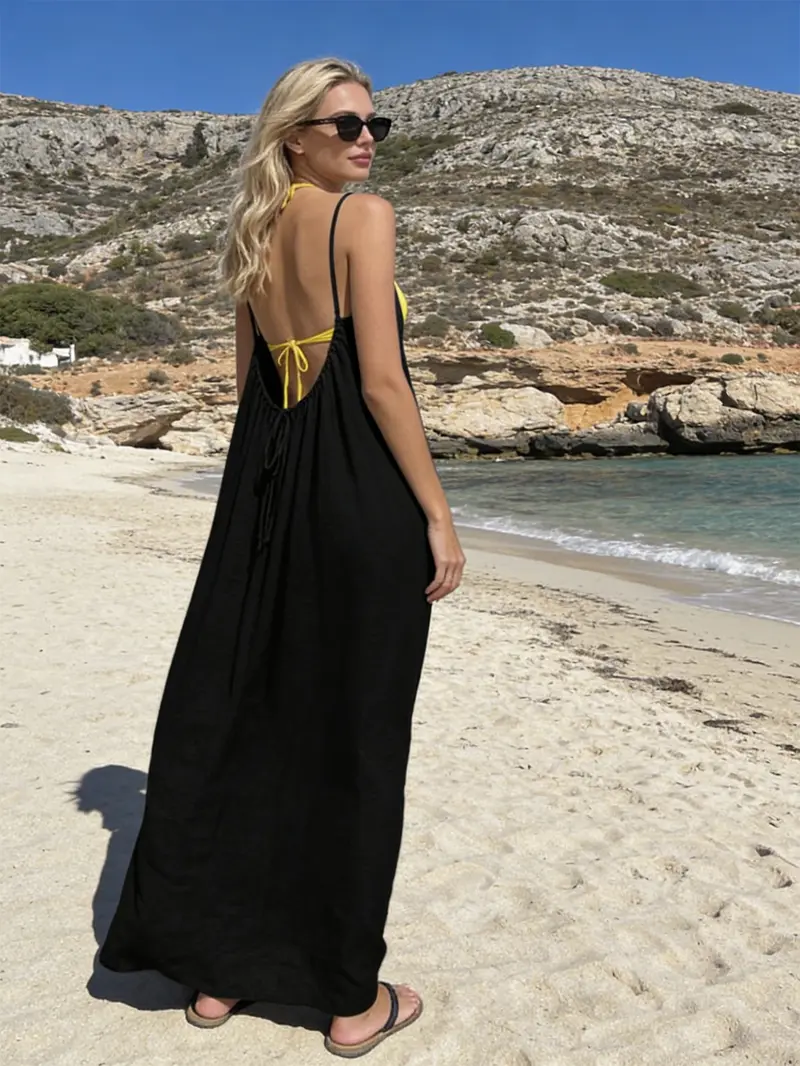black and white backless dress 026 long dress- black & white – she is i