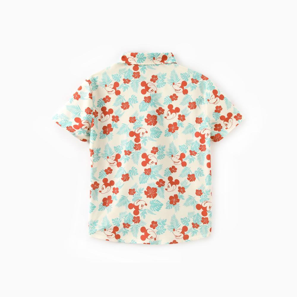 Disney Mickey Mouse Tropical Floral Family Matching Outfits Hawaiian Shirts & Dresses for Mom Dad Kids Baby Naia Soft Fabric Beach Vacation Clothes Spring Glow Up - Womenswear, Apparel