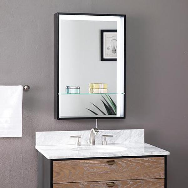 Southern Enterprises Wervin Lighted Mirror w/ Shelf