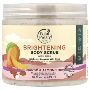 Petal Fresh Brightening Body Scrub With AHAS, Mango & Almond Oil, 16 fl oz (473 ml)