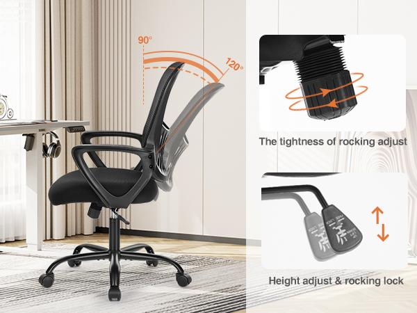 SweetFurniture Office Chair, Desk Chair, Ergonomic Home Office Desk Chairs, Computer Chair with Comfortable Armrests SweetFurniture Office Chair, Desk Chair, Ergonomic Home Office Desk Chairs, Computer Chair with Comfortable Armrests