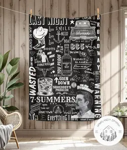 Country songs we love from East Tennessee Collage Blanket, Wallen fleece Blanket