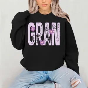 Gran Crewneck Sweatshirt Gildan Everyday Style Super Soft Unisex Fit Streetwear Graphic Top warm Christmas Gift for her Womenswear Casual Printed Long Sleeved