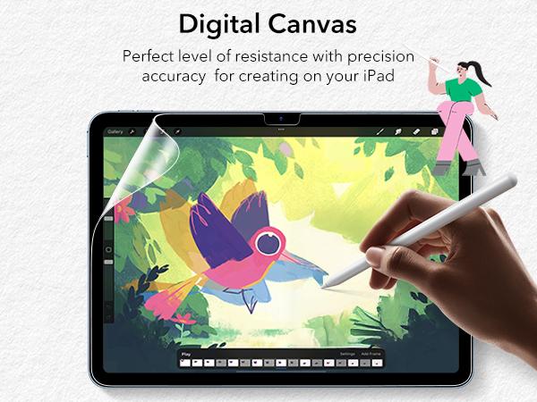 ESR 2 Pack Paperlike Screen Protector for iPad Pro 13/11 & iPad Air 13/11, Write and Draw Like on Paper, Scratch Protection with Easy Application Tray, Thin and Responsive, Matte Finish