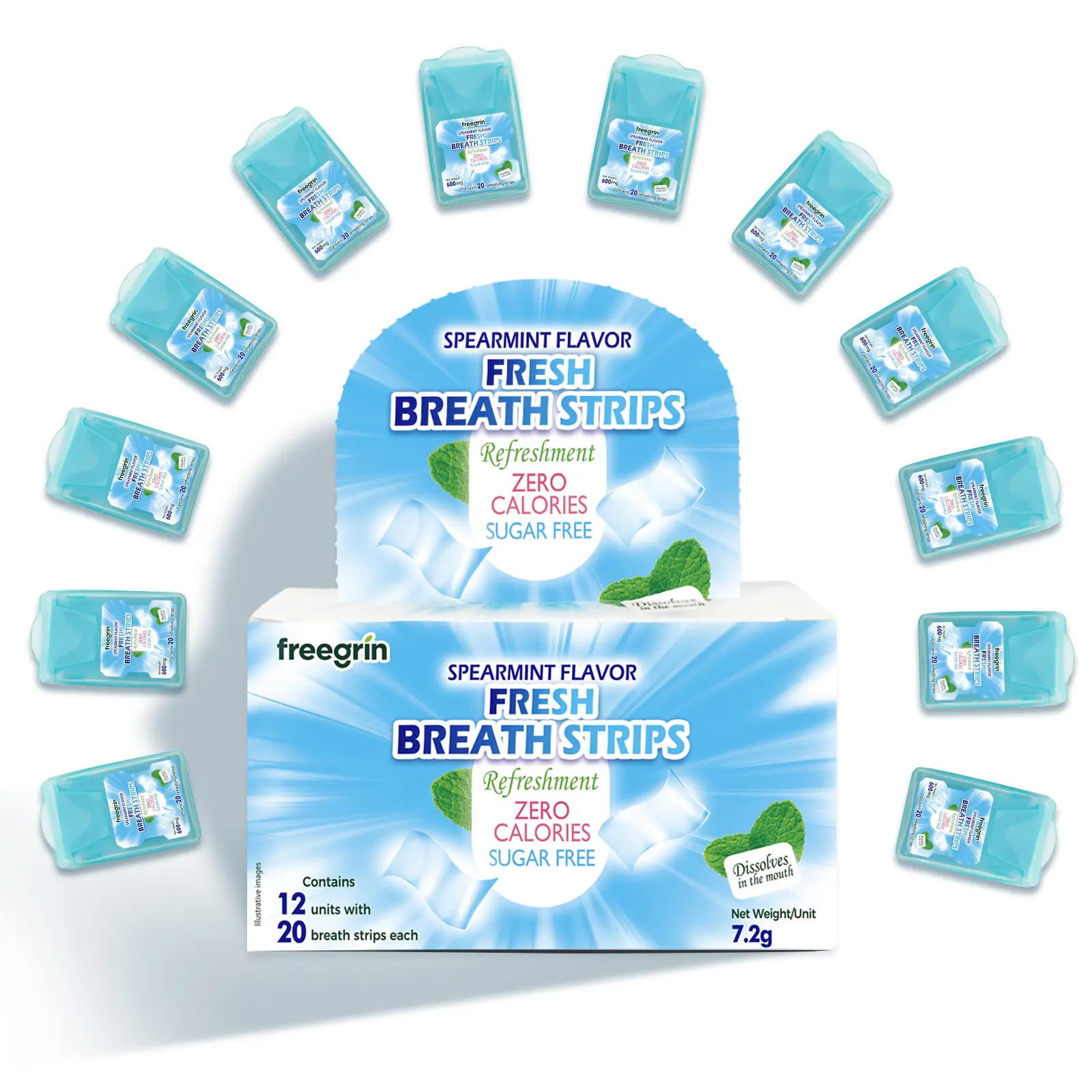Fresh Breath Strips 4 Flavor Pack | Sugar Free Dissolving Mouth Strips for Instant Fresh Breath  Mouthwash  Oral, Candy-Free Mouthwash