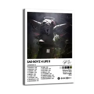 Junior H SAD BOYZ 4 LIFE II Album Cover Great Wall Art, Canvas Poster, Cute And Vibrant Poster for Bedroom, Dorm, A Perfect Gift Idea for New Year Home Decor