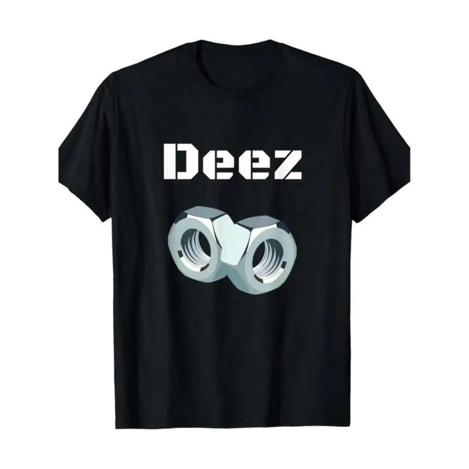 [100% Cotton]  Ootd T Shirt   Funny "Deez Nuts" Graphic T-Shirt, Casual Crew Neck Short Sleeve Tee With Geometric Design Golf Gift T-Shirt For Men And Women