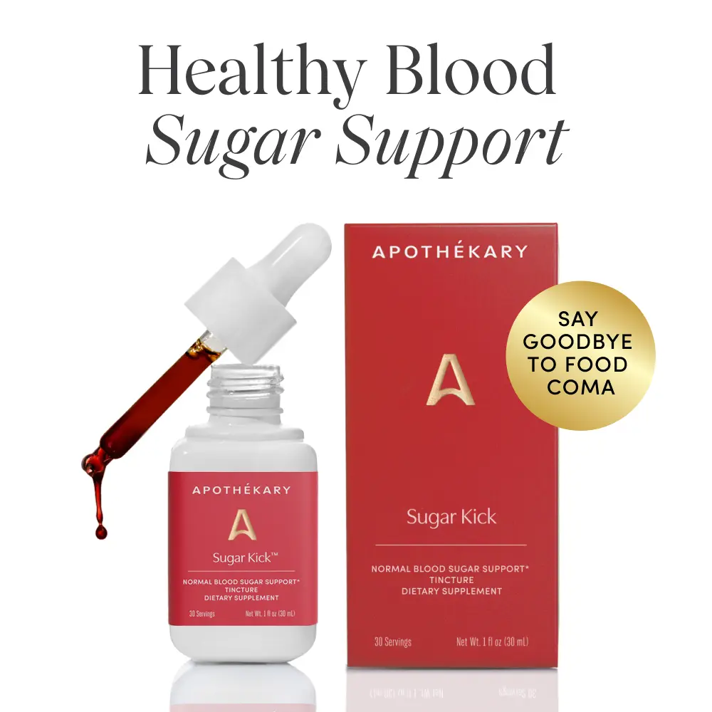 Apothékary Sugar Kick - Sugar Cravings & Normal Blood Sugar Support Liquid Herbal Drops* | Alcohol-Free, Certified Gluten-Free, PETA Certified Cruelty-Free, Third Party Tested, Plant-Based, No Artificial Additives, Made in the USA