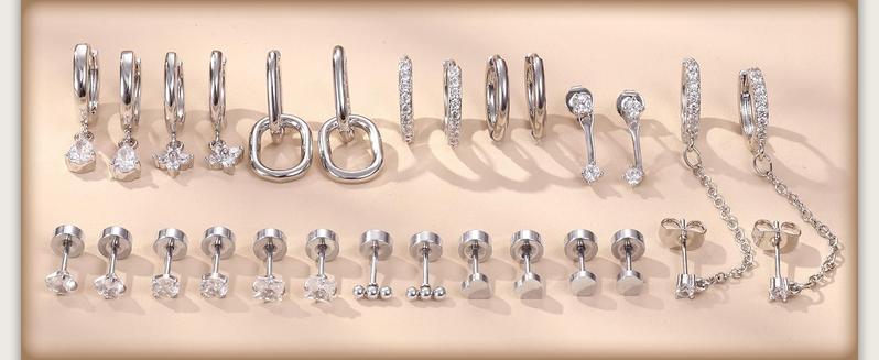 MILACOLATO Hypoallergenic Flat Back Earrings for Women Men, 14K Plated Gold Cartilage Earrings Set for Multiple Piercing, Surgical Stainless Steel Small Hoop Flatback Stud Earrings Stacks Screwback for Sensitive Ears