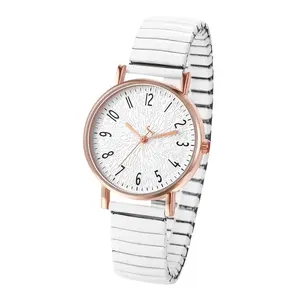 OIDEA Women's Elastic Strap Watches: Large Face Arabic Numerals Analog Quartz Wrist Watches for Women Easy Reader Stretch Band Waterproof Ladies Wratch