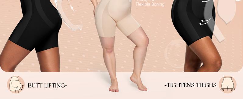 OEAK Tummy Control Shapewear Breathable Comfortable Shorts for Women Butt Lifting Body Shaper Shorts High Waisted Seamless Girdles Under Dress