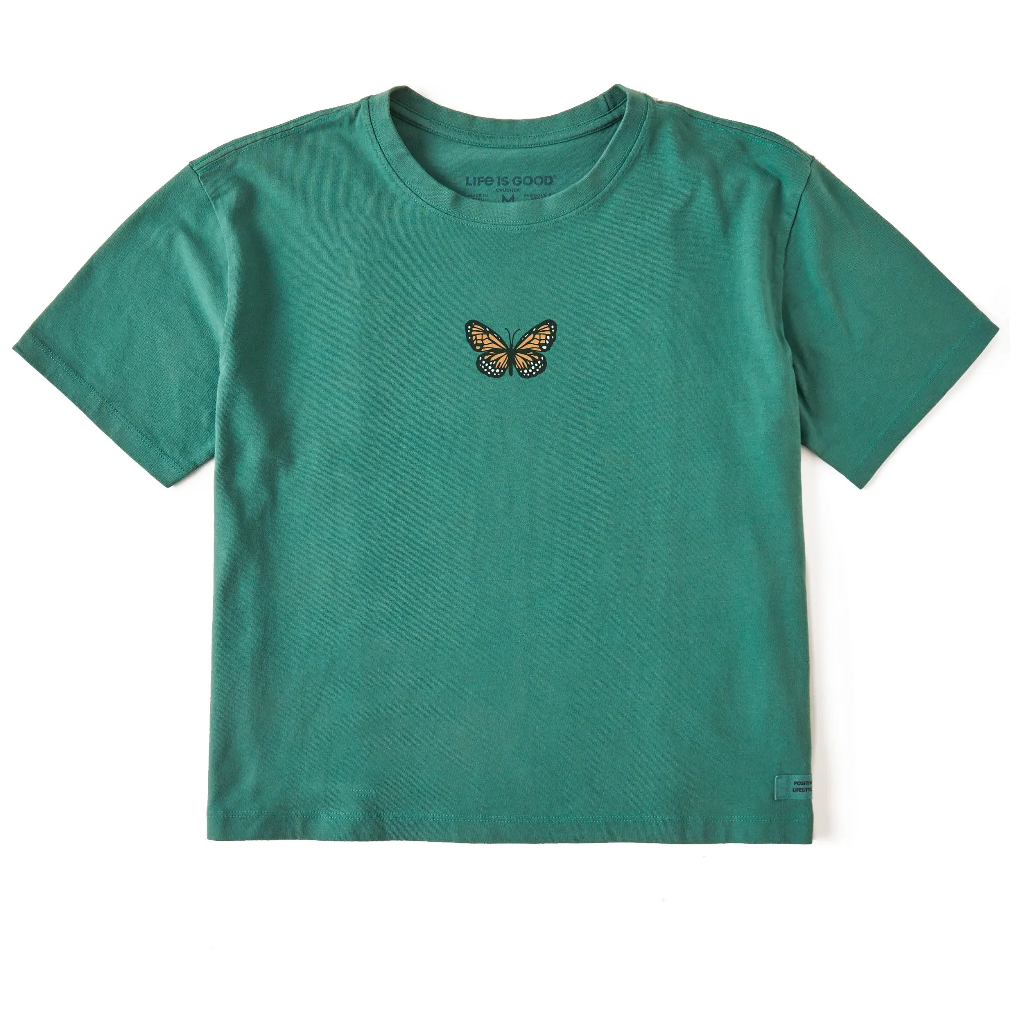 Women's Clean Butterfly Short Sleeve Crusher Boxy Tee