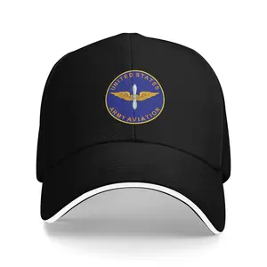 Branch Insignia Of The United States Army Aviation Branch Sandwich Hat for Men Women Snapback Baseball Sandwich Cap Golf Curve Brim Caps
