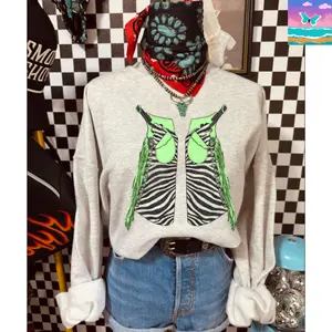 Funky zebra chaps Crewneck & T-shirt, Western cowboy Graphic Hoodie, Trending western Graphic Hoodie, Western Boutique, Handmade, cowboy stuff, western sweatshirt, Outdoorsy gifts