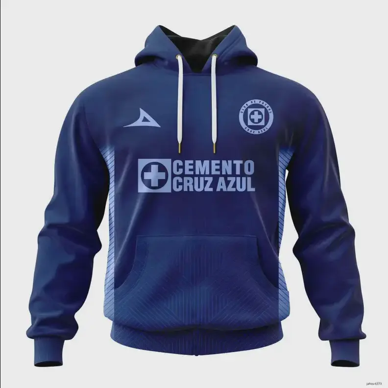 Cruz Azul Third Kit Hoodie, Liga MX Soccer Pullover Hoodie, Unisex Football Fan Sweatshirt, Mexico Sports Apparel