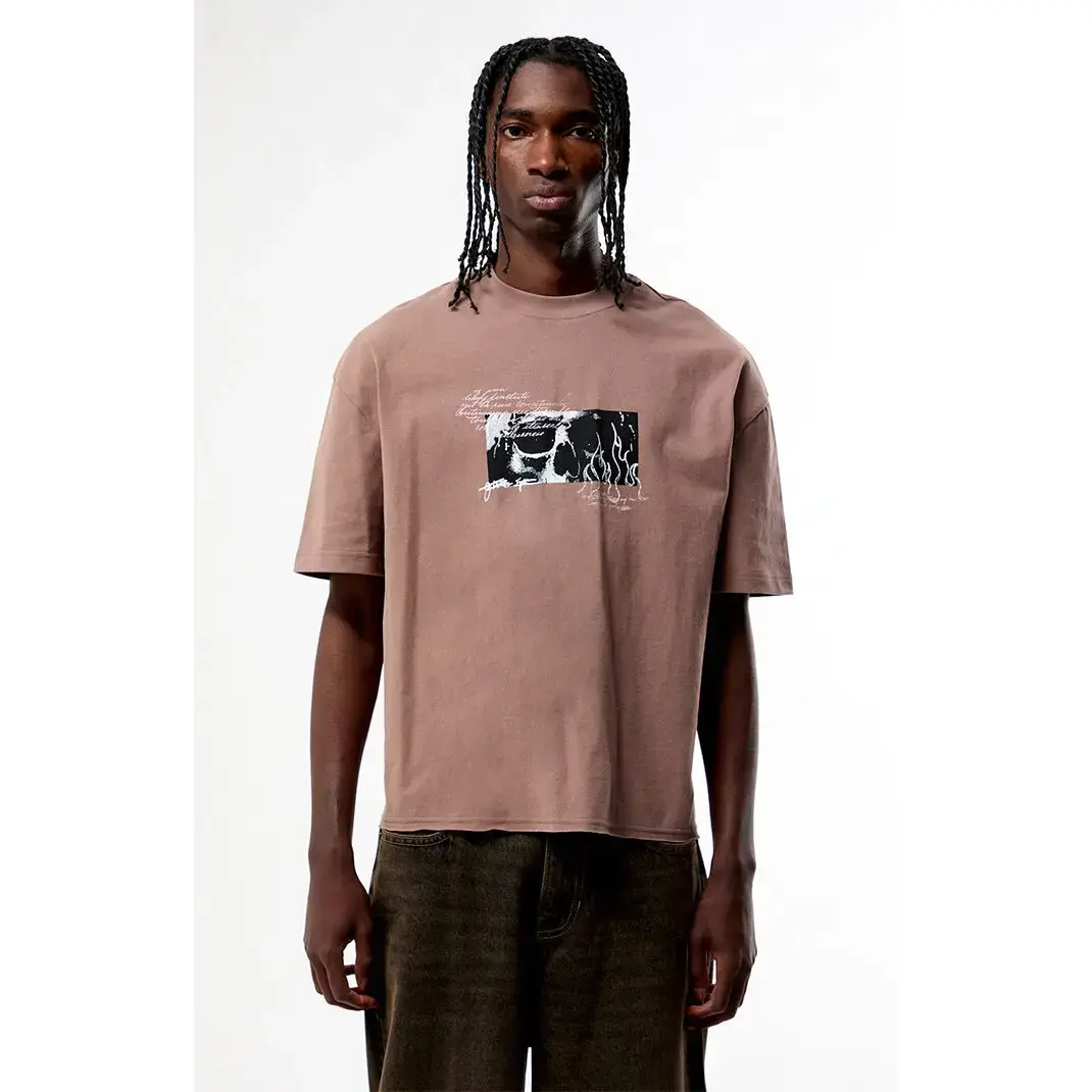 Pacsun Men's What Remains Cropped Boxy T-Shirt