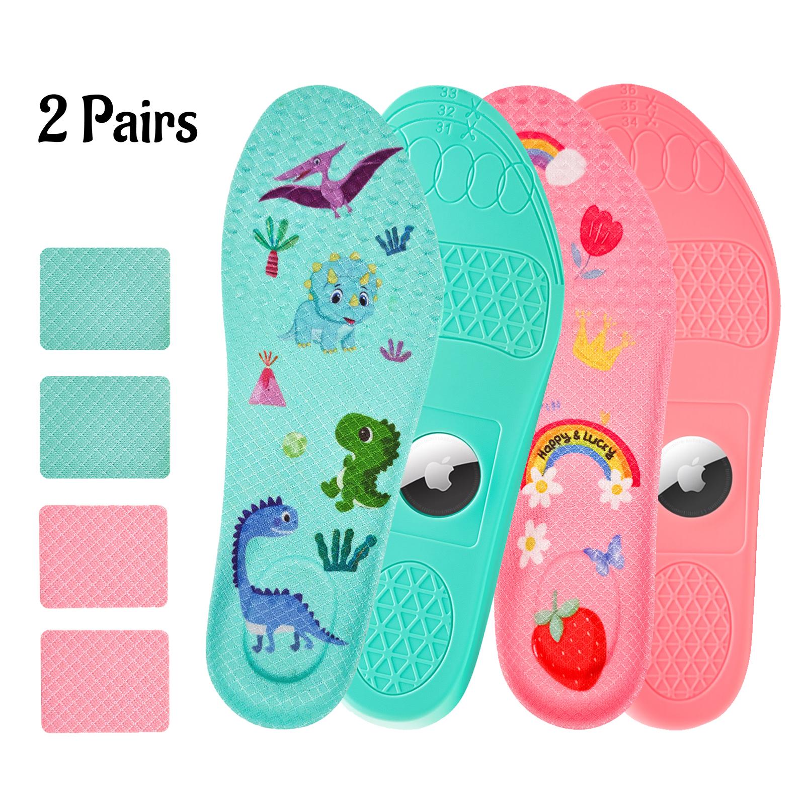 2026 Airtag Tracking Insoles for Kids Anti-lost Shoe For Toddlers Pad Comfortable Kids' Airtag Insoles - 2 Pairs Securely Hidden Holder Footwear Shoe Inserts for AirTag Tracking Device