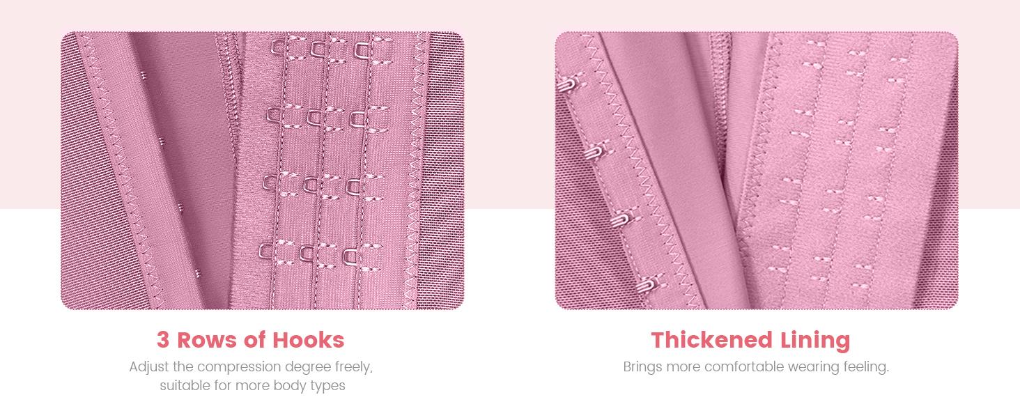 SHAPSHE Fajas Colombianas Shapewear for Women Body Shaper Tummy Control Butt Lifting Moldeadoras Bodysuits with Hook Crotch