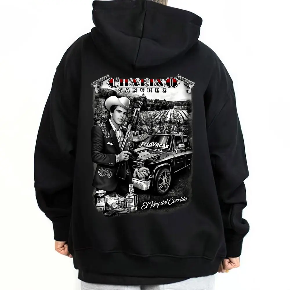 Chalino Sanchez 03 Hoodie-Sweatshirt, Graphic T-Shirt, Basic Fabric, Casual Street Style Chicano Mexican