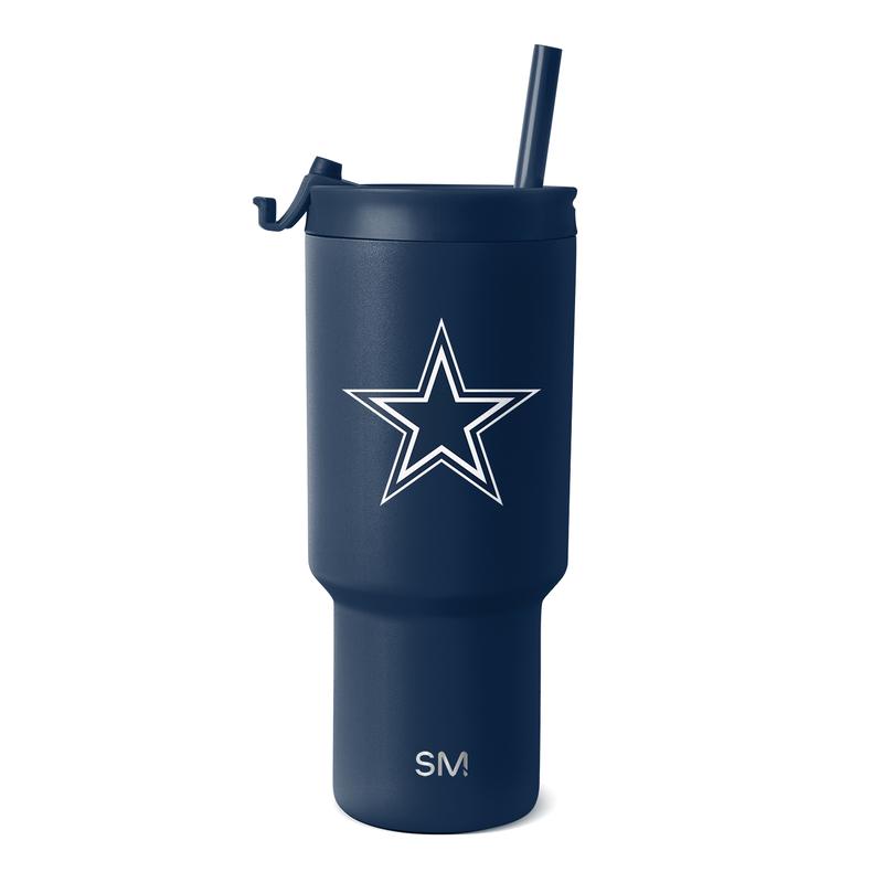 Simple Modern NFL Trek Tumbler 30oz - Flip Lid with Straw - Leak Proof, Dishwasher Safe Water Bottle